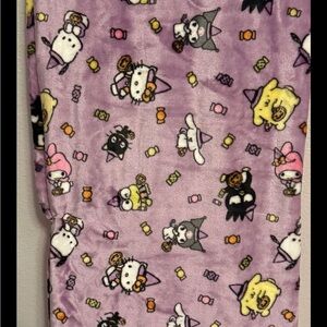 Hello Kitty Purple Halloween Blanket NEW Throw Kuromi Pompompurin